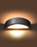 Kinkiet ceramiczny ATENA szary lampa ścienna dekoracyjna - Sollux Lighting
