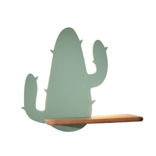 Kinkiet lampka LED z półką CACTUS 2 zielony kaktus - Candellux Lighting