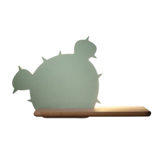 Kinkiet lampka LED z półką CACTUS zielony mały kaktus - Candellux Lighting