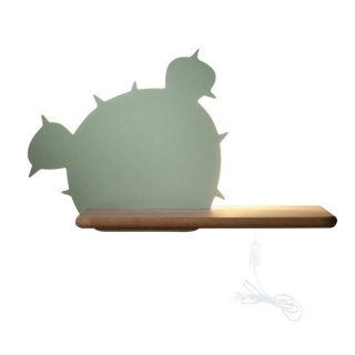 Kinkiet lampka LED z półką CACTUS zielony mały kaktus z kablem - Candellux Lighting