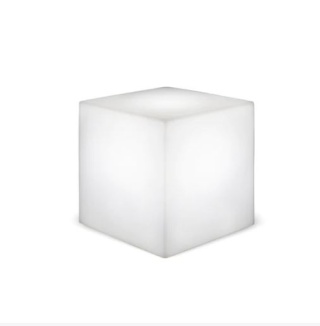 Lampa ogrodowa CUBY 20 biała kostka sześcian z kablem - New Garden