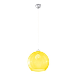 Lampa wisząca BALL żółta zwis szklany klosz kula - Sollux Lighting