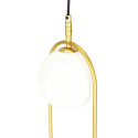 Lampa wisząca CORDEL 2 mosiądz / dwa kuliste białe klosze - Candellux Lighting