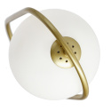 Lampa wisząca CORDEL 1 mosiądz z białym kulistym kloszem - Candellux Lighting