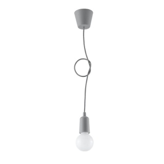 Lampa wisząca DIEGO 1 szara - Sollux Lighting