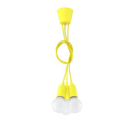 Lampa wisząca DIEGO 3 żółta - Sollux Lighting