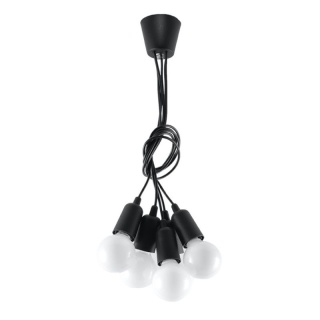 Lampa wisząca DIEGO 5 czarna - Sollux Lighting