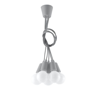 Lampa wisząca DIEGO 5 szara - Sollux Lighting
