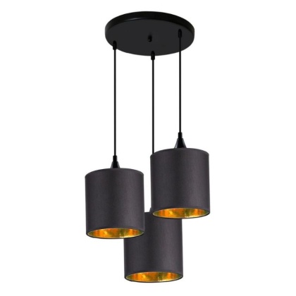 Lampa wisząca LONG 3 czarno-miedziana kaskada zwis - Candellux Lighting