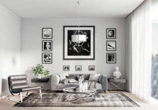 Lampa wisząca NUNTUCET biały / chrom w stylu hampton - Nowodvorski Lighting