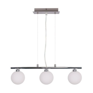 Lampa wisząca RAISA 3 chrom / białe kuliste klosze - Candellux Lighting