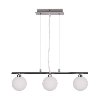 Lampa wisząca RAISA 3 chrom / białe kuliste klosze - Candellux Lighting