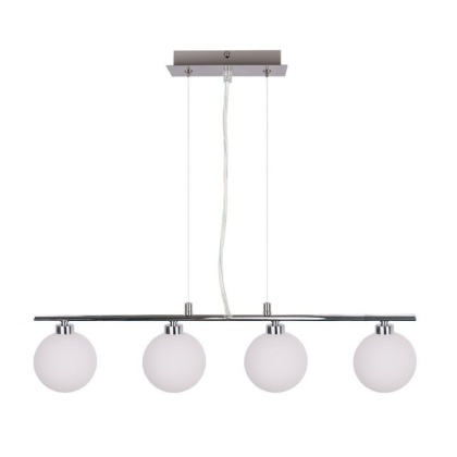 Lampa wisząca RAISA 4 chrom / białe kuliste klosze - Candellux Lighting