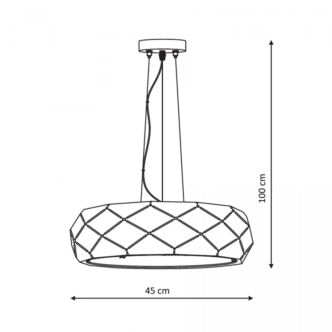Lampa wisząca REUS biała elegancka - Light Prestige Lampa wisząca REUS biała elegancka - Light Prestige