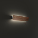 Kinkiet drewniany OSLO LED 60 palony dąb podłużny z włącznikiem - Nowodvorski Lighting