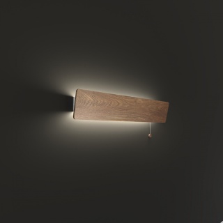 Kinkiet drewniany OSLO LED 60 dąb podłużny z włącznikiem - Nowodvorski Lighting