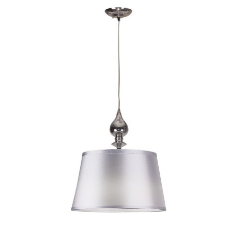 Lampa wisząca PRIMA zawiesie chrom abażur srebrny - Candellux Lighting