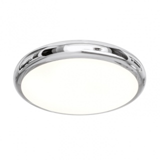 Plafon PIATTO CROMO 80 duży okrągły chromowany LED 3000K - Orlicki Design