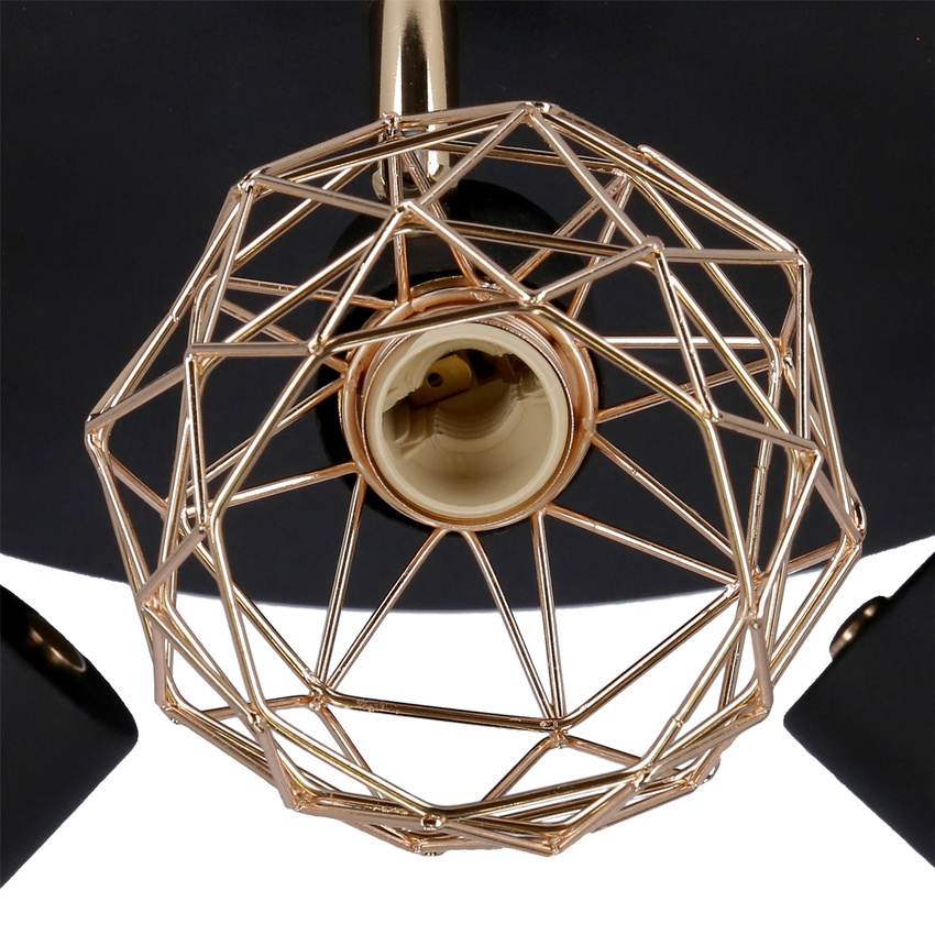 Plafon lampa sufitowa ACROBAT czarno-złota potrójna na talerzu - Candellux Lighting