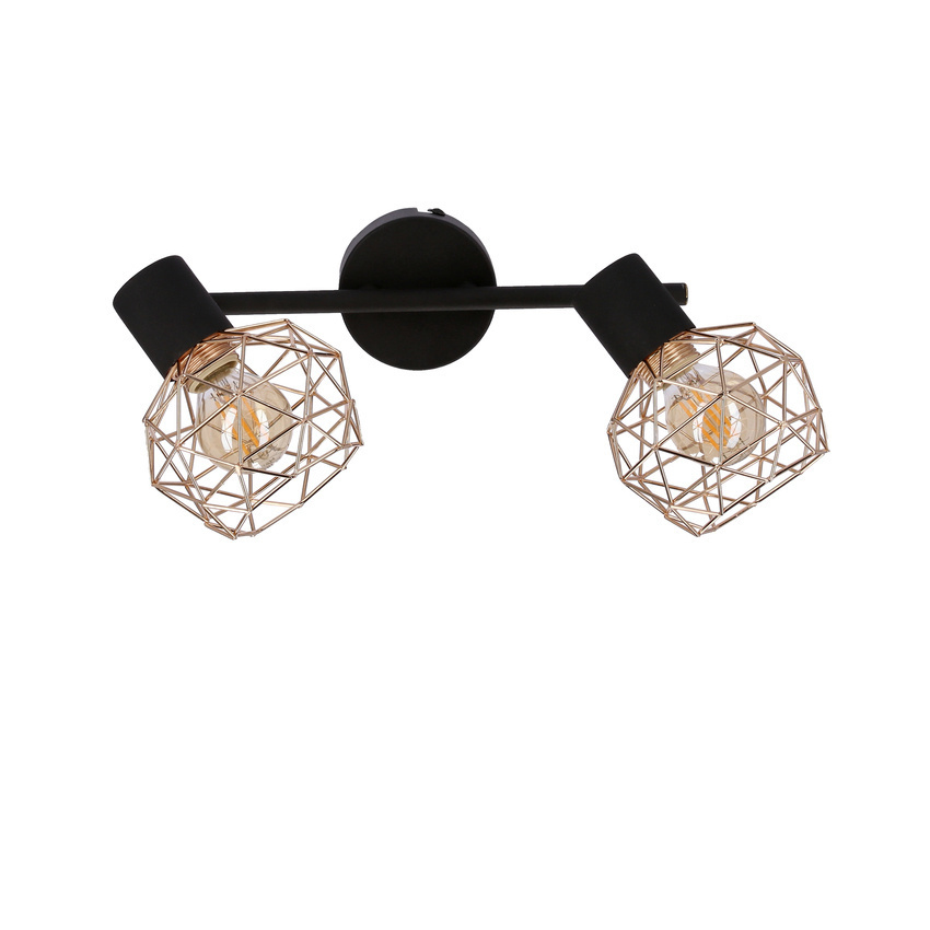 Plafon lampa sufitowa czarno-złota ACROBAT 2 podwójna na listwie - Candellux Lighting