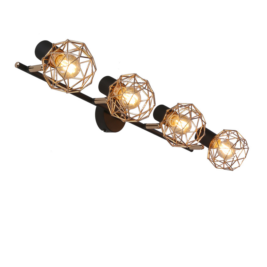 Plafon lampa sufitowa czarno-złota ACROBAT 4 - Candellux Lighting