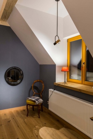 Lampa wisząca reflektor BOVINO 1 czarno-brązowa bambusowa - Light Prestige