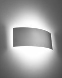 Kinkiet stalowy MAGNUS biały półokrągły - Sollux Lighting