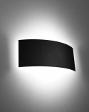 Kinkiet stalowy MAGNUS czarny półokrągły - Sollux Lighting