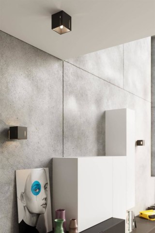 Kinkiet PIXAR czarny nowoczesny sześcian - Sollux Lighting