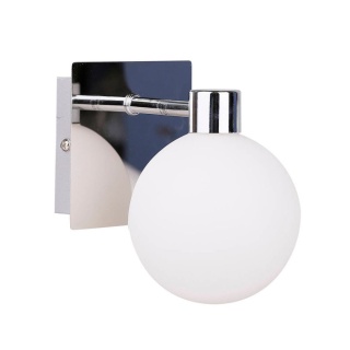 Kinkiet ODEN chrom / biały kulisty klosz - Candellux Lighting