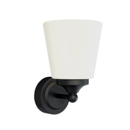 Kinkiet łazienkowy BALI czarny / białe szkło - Nowodvorski Lighting