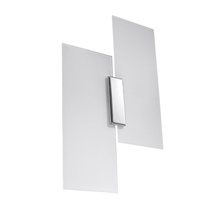 Kinkiet szklany FABIANO biały / chrom - Sollux Lighting