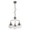 Lampa wisząca BALLET 3 patyna / szklane kuliste klosze w industrialnym stylu na łańcuchu - Candellux Lighting