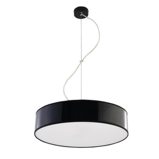 Lampa wisząca ARENA 45 czarna z okrągłym abażurem - Sollux Lighting