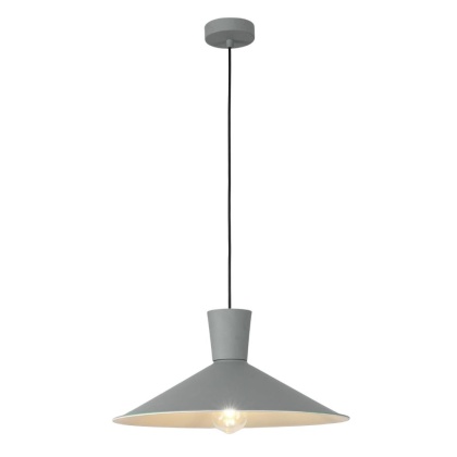 Lampa wisząca ELISTA szara stożkowy metalowy klosz - Ledea