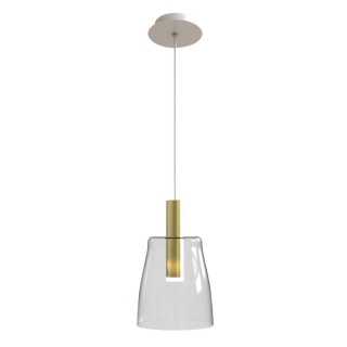 Lampa wisząca MODENA II LED złota szklany klosz - Ledea