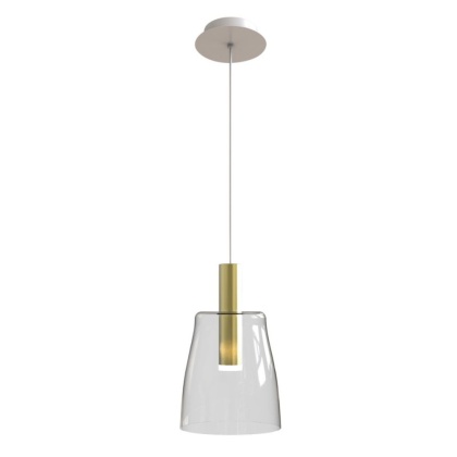 Lampa wisząca MODENA II LED złota szklany klosz - Ledea