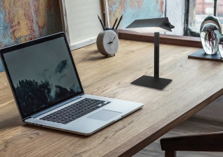 Lampa biurkowa BANKIER czarna gabinetowa elegancka - Candellux Lighting