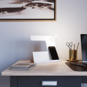 Lampa biurkowa INCLINE biała stalowa - Sollux Lighting