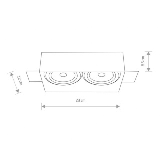 Lampa punktowa podtynkowa MOD PLUS II biała - Nowodvorski Lighting