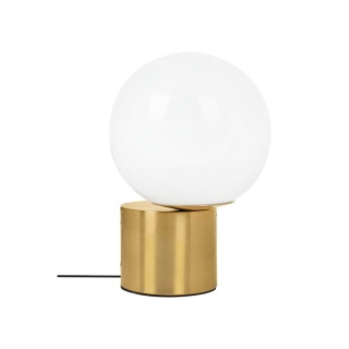 Lampa stołowa PARLA 20 złota / biały klosz kula - Moosee