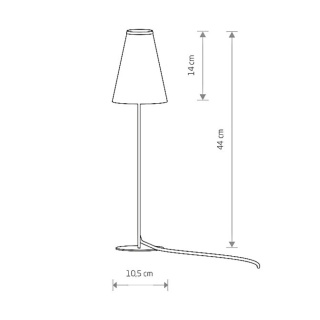 Lampa stołowa TRIFLE czarna z abażurem - Nowodvorski Lighting