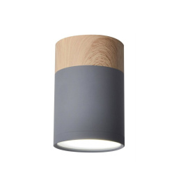 Lampa sufitowa TUBA 10 szaro-drewniana - Candellux Lighting