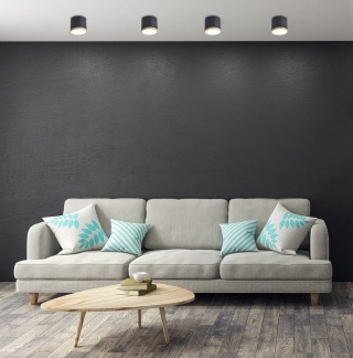 Lampa sufitowa TUBA 7,5 czarno-drewniana LED - Candellux Lighting