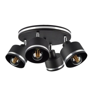 Lampa sufitowa WAMA 4 talerz czarny / chrom regulowana - Candellux Lighting
