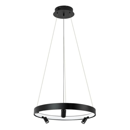 Lampa wisząca CIRCLE SPOT 60 BLACK grafitowa obręcz ledowa - Moosee