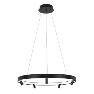 Lampa wisząca CIRCLE SPOT 98 BLACK grafitowa obręcz ledowa - Moosee