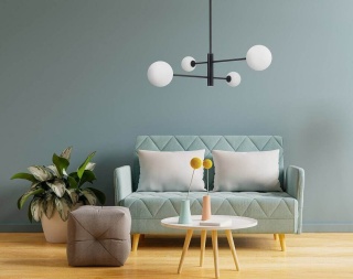 Lampa wisząca DORADO 4 czarna - Light Prestige