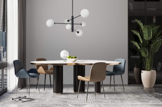 Lampa wisząca DORADO 6 czarna - Light Prestige