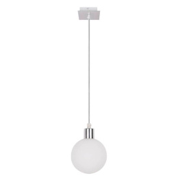 Lampa wisząca ODEN 12 cm chrom / szklany klosz kula - Candellux Lighting